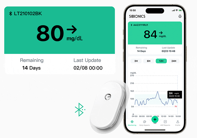App Sibionics y sensor GS1